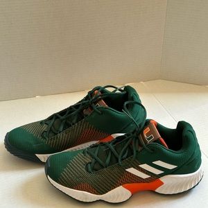 Adidas University of Miami Sneakers Size 10 1/2